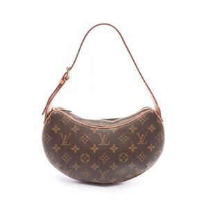 Louis Vuitton Croissant Shoulder Bag Leather Monogram Brown